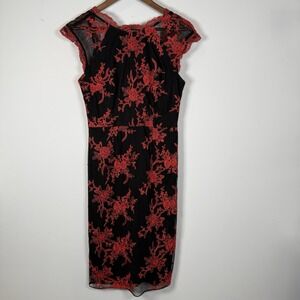 Women's Hailey Lace Dresss Black Red Love Sexy cap Sleeve Size 4